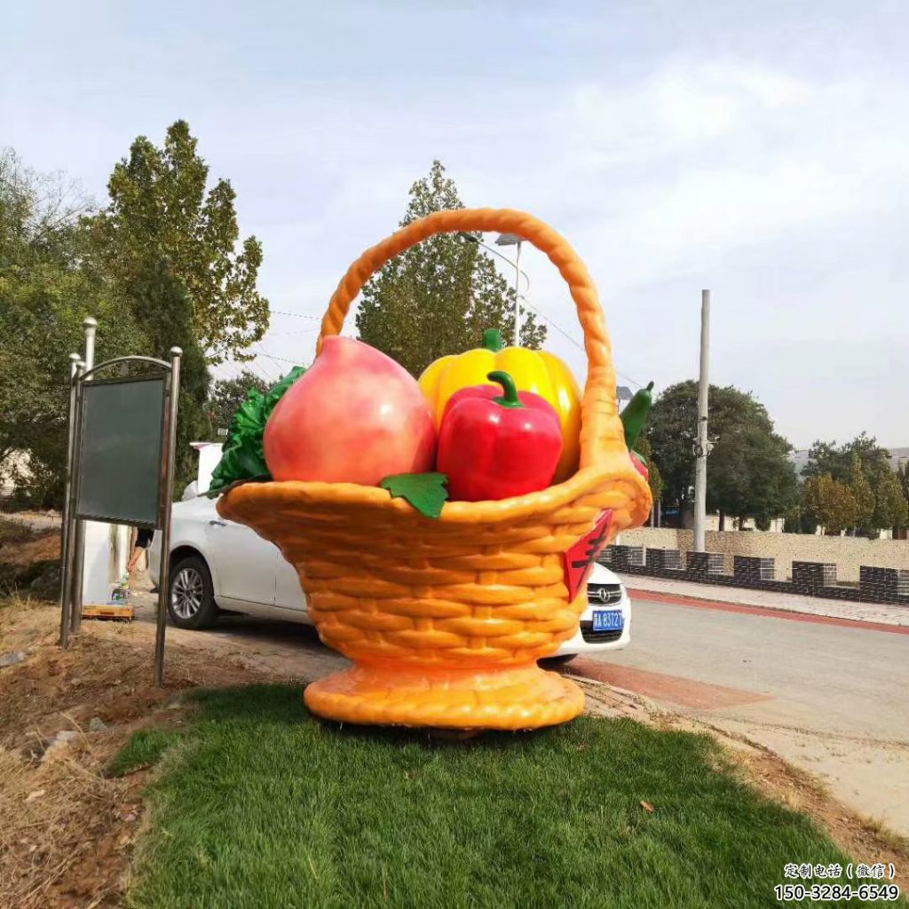 街頭果籃雕塑 大型別墅區(qū)擺件 鋼管雕塑 街頭果籃雕塑 大型別墅區(qū)擺件 鋼管雕塑