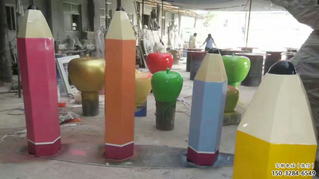 大門口鉛筆雕塑 發光公園小品 仿真雕塑 大門口鉛筆雕塑 發光公園小品 仿真雕塑