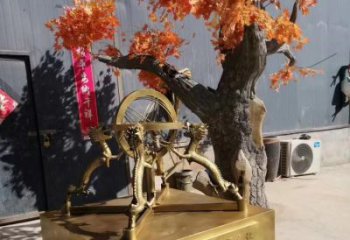 校園地動儀雕塑，拉絲景觀雕塑，抽象主題