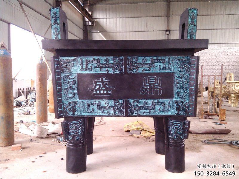 室內福鼎雕塑 仿真景觀擺件 大型雕塑 室內福鼎雕塑 仿真景觀擺件 大型雕塑