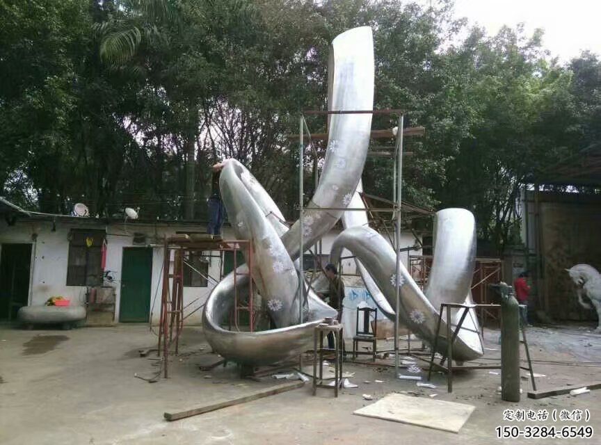 街道飄帶雕塑 現(xiàn)代景觀擺件 彩繪雕塑