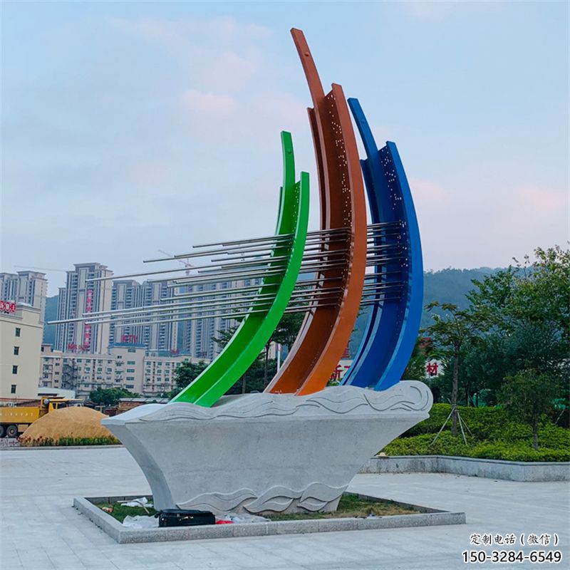 大型船艇雕塑 鍛造發光小品 房地產雕塑 大型船艇雕塑 鍛造發光小品 房地產雕塑