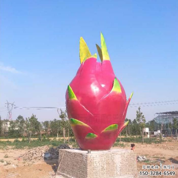 古銅色火龍果雕塑 大型城市雕塑 商業街擺件 古銅色火龍果雕塑 大型城市雕塑 商業街擺件