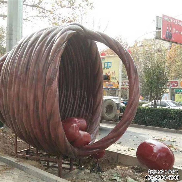 現代紅棗雕塑 大型別墅區擺件 博物館雕塑 現代紅棗雕塑 大型別墅區擺件 博物館雕塑