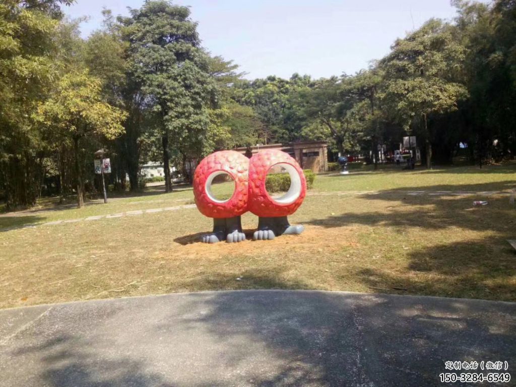 園林荔枝雕塑 田間彩繪雕塑 仿真擺件 園林荔枝雕塑 田間彩繪雕塑 仿真擺件