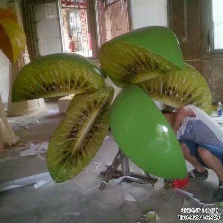 廣場獼猴桃雕塑 抽象景觀水果雕塑 烤漆雕塑 廣場獼猴桃雕塑 抽象景觀水果雕塑 烤漆雕塑