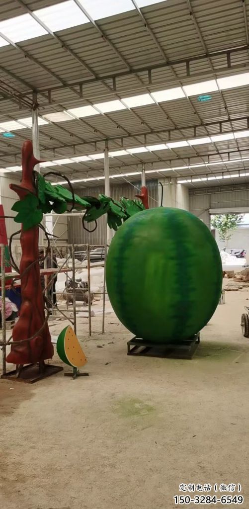 園林西瓜雕塑 城市廣場(chǎng)雕塑 步行街?jǐn)[件 園林西瓜雕塑 城市廣場(chǎng)雕塑 步行街?jǐn)[件