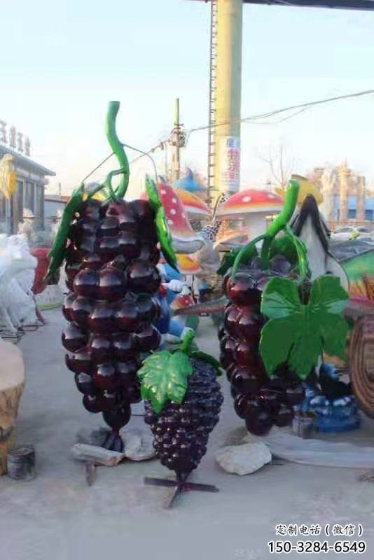 仿真葡萄雕塑 店門口園林雕塑 水果小品 仿真葡萄雕塑 店門口園林雕塑 水果小品