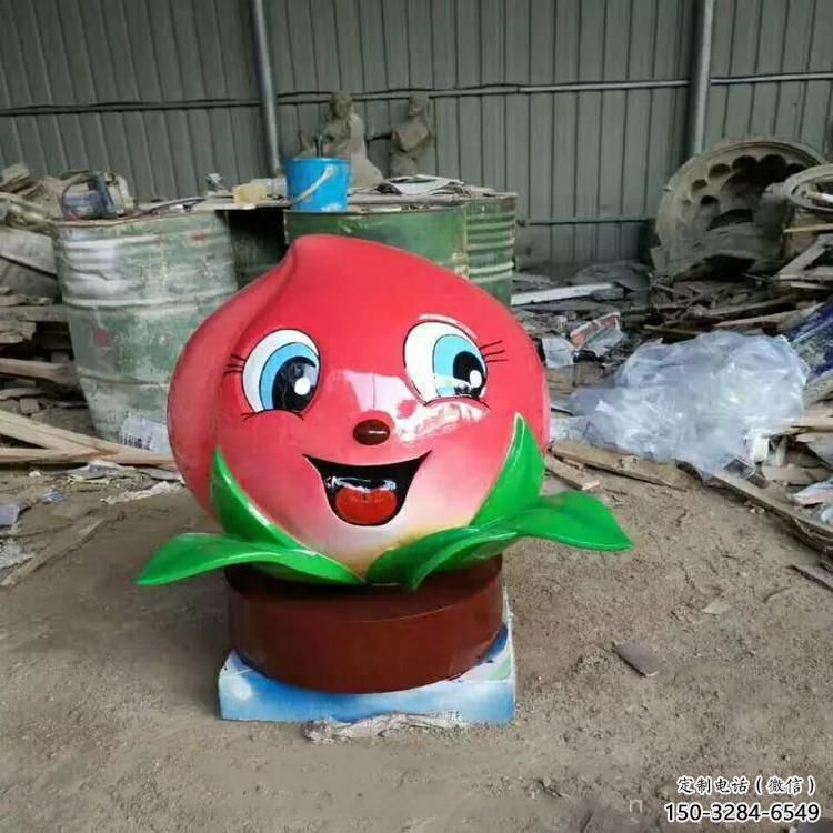 戶外桃子雕塑 噴漆果蔬雕塑 燈光水果雕塑 戶外桃子雕塑 噴漆果蔬雕塑 燈光水果雕塑