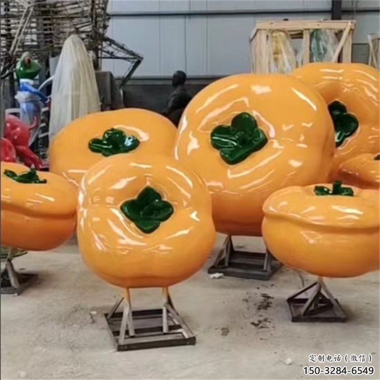 廣場(chǎng)柿子雕塑 抽象果蔬雕塑 烤漆水果雕塑 廣場(chǎng)柿子雕塑 抽象果蔬雕塑 烤漆水果雕塑