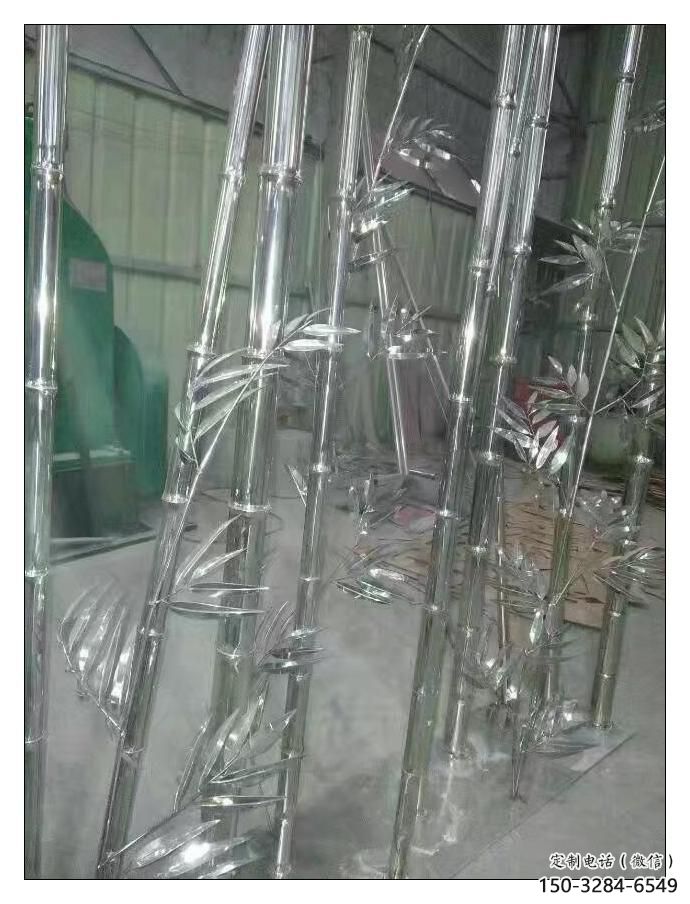 鏡面竹子雕塑 烤漆大型竹類雕塑 拋光植物雕塑 鏡面竹子雕塑 烤漆大型竹類雕塑 拋光植物雕塑