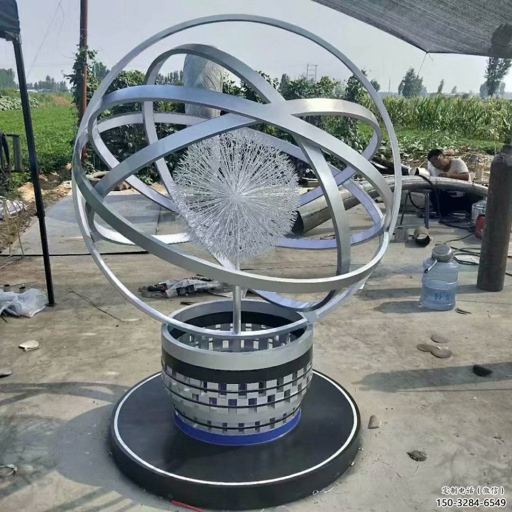 村口蒲公英雕塑 啞光花卉雕塑 公園植物雕塑 村口蒲公英雕塑 啞光花卉雕塑 公園植物雕塑