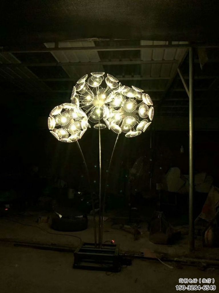蒲公英雕塑 電鍍現代花卉雕塑 公園植物雕塑 蒲公英雕塑 電鍍現代花卉雕塑 公園植物雕塑