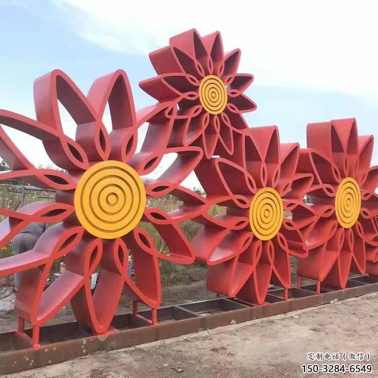 大型向日葵雕塑 歐式步行街植物雕塑 彩繪花卉雕塑 大型向日葵雕塑 歐式步行街植物雕塑 彩繪花卉雕塑