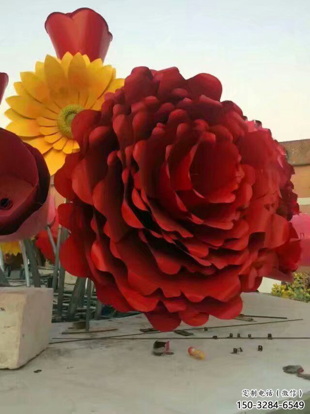 戶外向日葵雕塑 噴漆花卉雕塑 燈光花朵雕塑 戶外向日葵雕塑 噴漆花卉雕塑 燈光花朵雕塑
