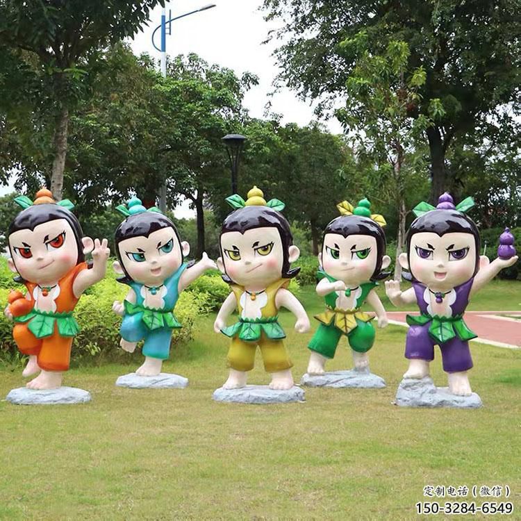 卡通葫蘆娃雕塑生產 店門口園林雕塑 動漫小品 卡通葫蘆娃雕塑生產 店門口園林雕塑 動漫小品