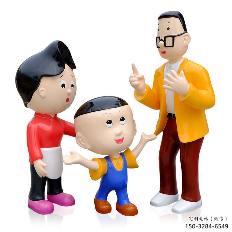 彩繪大頭兒子雕塑 卡通雕塑 步行街擺件 彩繪大頭兒子雕塑 卡通雕塑 步行街擺件