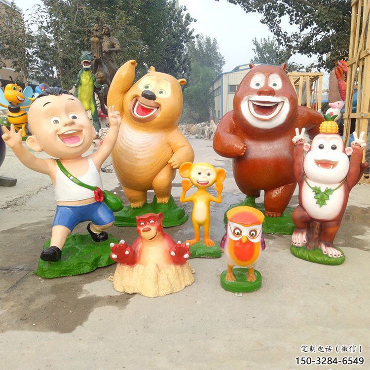 庭院大頭兒子雕塑 城市彩繪雕塑 卡通小品 庭院大頭兒子雕塑 城市彩繪雕塑 卡通小品