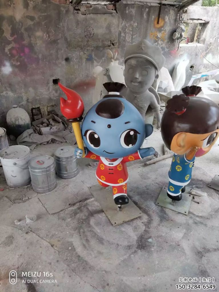 公園娃娃雕塑 酒店門口雕塑 彩繪擺件 公園娃娃雕塑 酒店門口雕塑 彩繪擺件