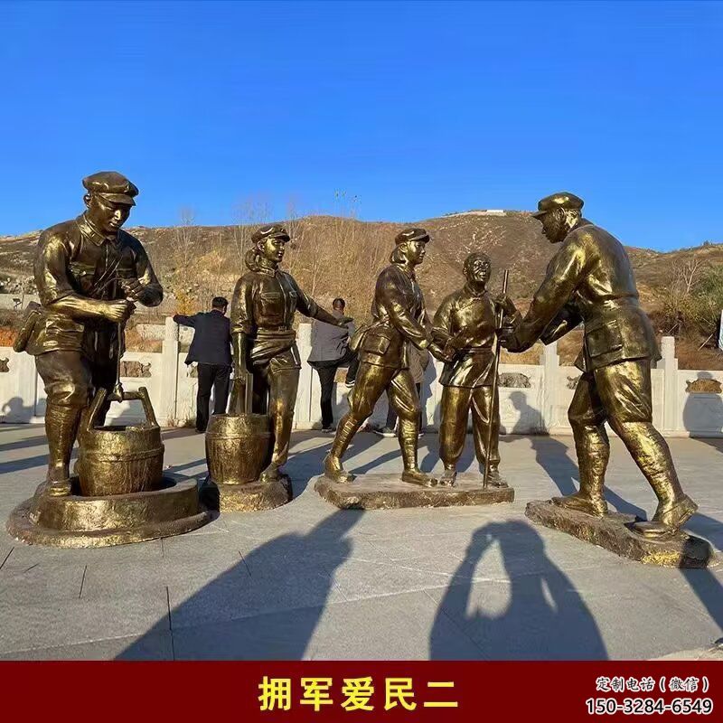 房地產紅軍雕塑 現代景觀抗戰雕塑 幾何革命雕塑
