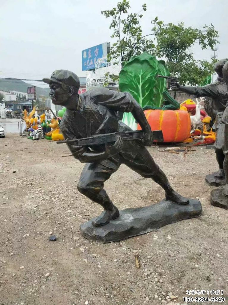交警雕塑 彩繪剪紙軍人雕塑 現代士兵雕塑