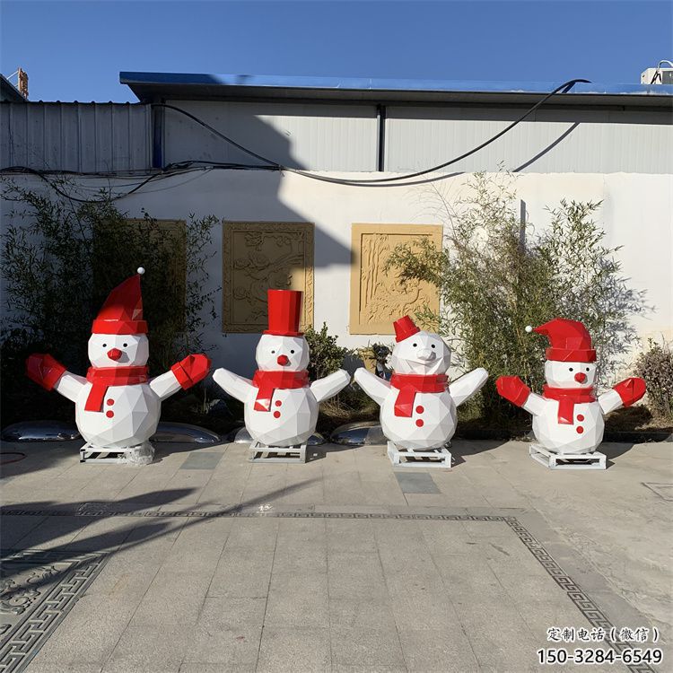 商業街雪人雕塑 售樓處雕塑 卡通擺件 商業街雪人雕塑 售樓處雕塑 卡通擺件