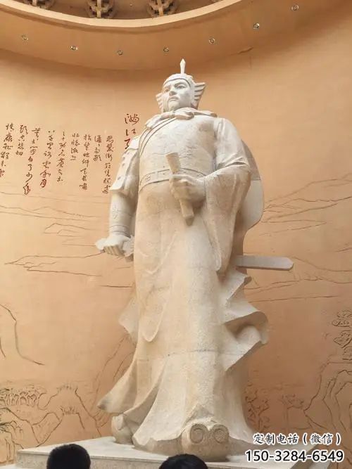 景觀岳飛雕塑 彩繪名人雕塑 校園肖像雕塑 景觀岳飛雕塑 彩繪名人雕塑 校園肖像雕塑
