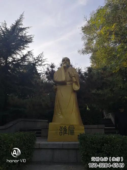 黃銅扁鵲雕塑 創(chuàng)意名醫(yī)雕塑 鑄銅藥王雕塑