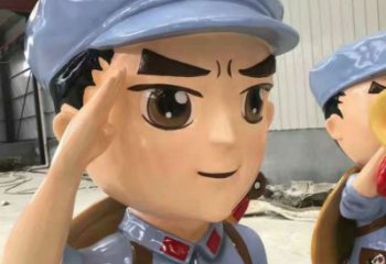 交警雕塑 電鍍現代軍人雕塑 公園士兵雕塑