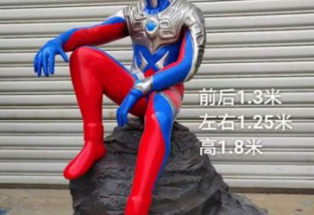 商場(chǎng)奧特曼雕塑 卡通雕塑 店門口小品