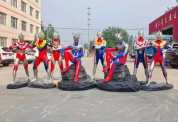 園林奧特曼雕塑 城市廣場(chǎng)雕塑 步行街?jǐn)[件