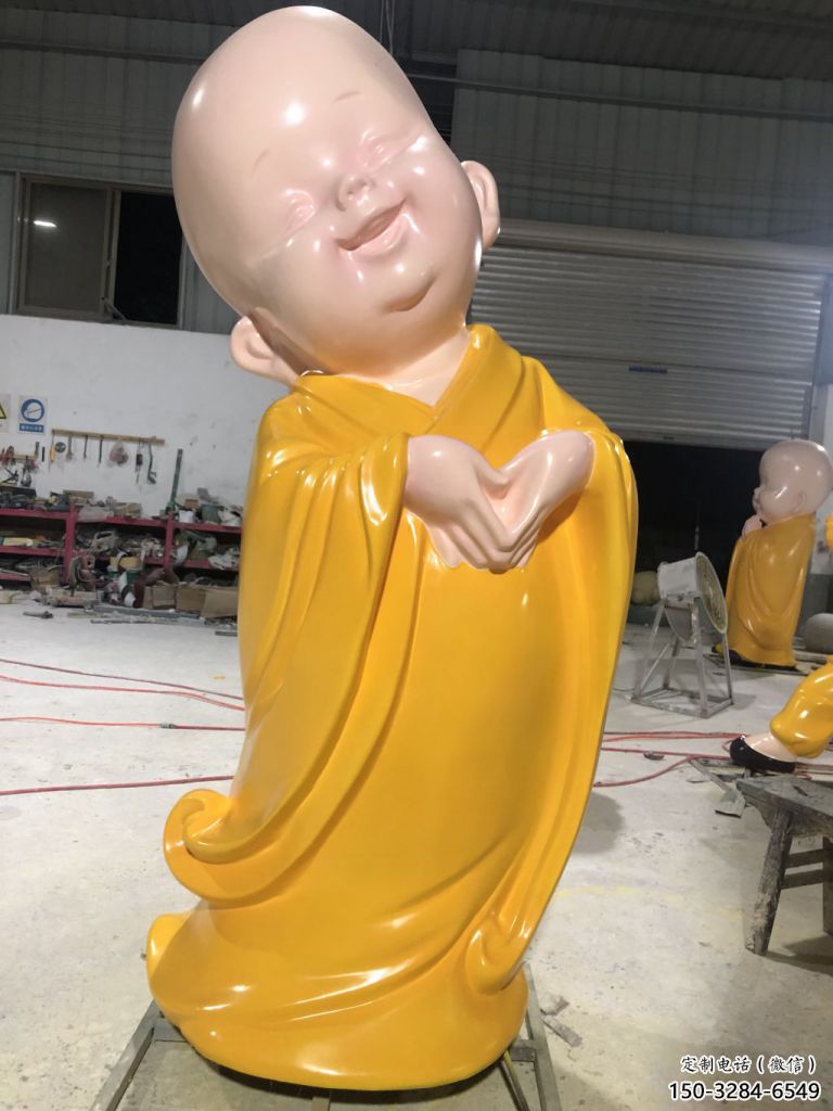 烤漆小和尚雕塑 鑄銅兒童雕塑 室內肖像雕塑 烤漆小和尚雕塑 鑄銅兒童雕塑 室內肖像雕塑