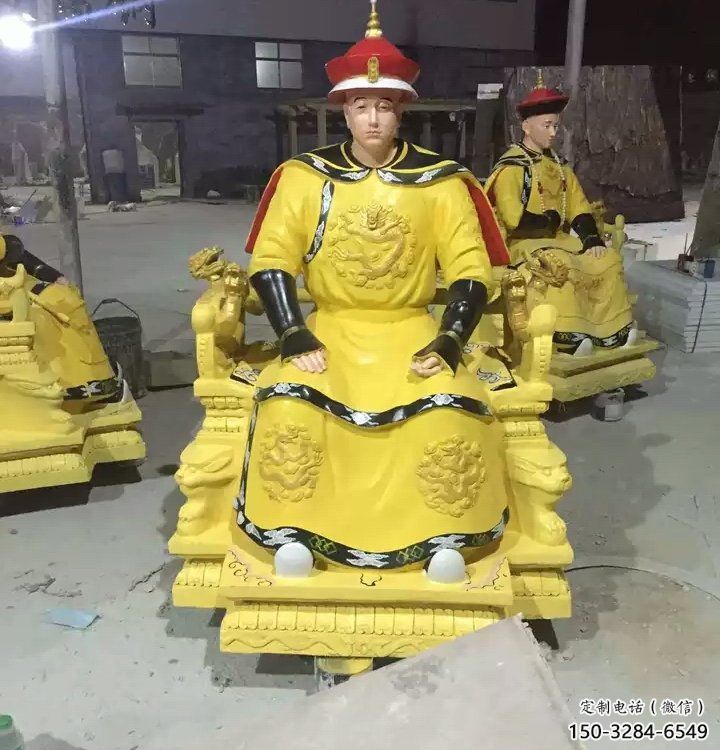 烤漆皇帝雕塑 鑄銅古代雕塑 室內雕塑 烤漆皇帝雕塑 鑄銅古代雕塑 室內雕塑