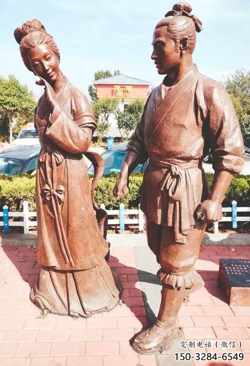 園林牛郎織女雕塑 風景區(qū)神話雕塑 廣場小品