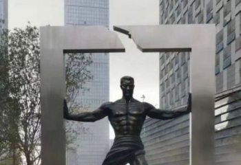 大型大力士雕塑廠家 鍛造抽象雕塑 房地產雕塑