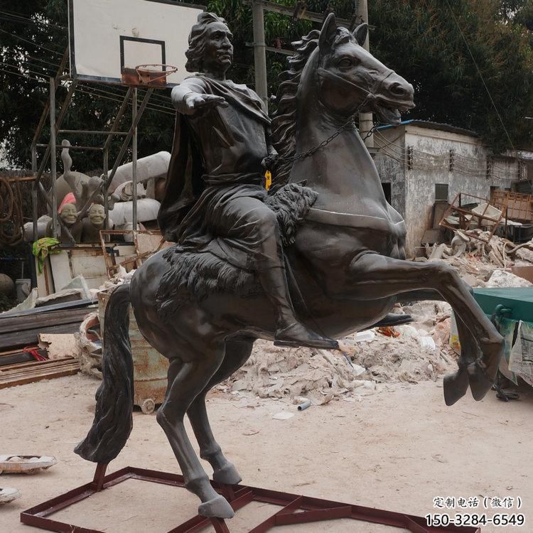 創(chuàng)意騎馬人雕塑 步行街店門口雕塑 民俗小品 創(chuàng)意騎馬人雕塑 步行街店門口雕塑 民俗小品