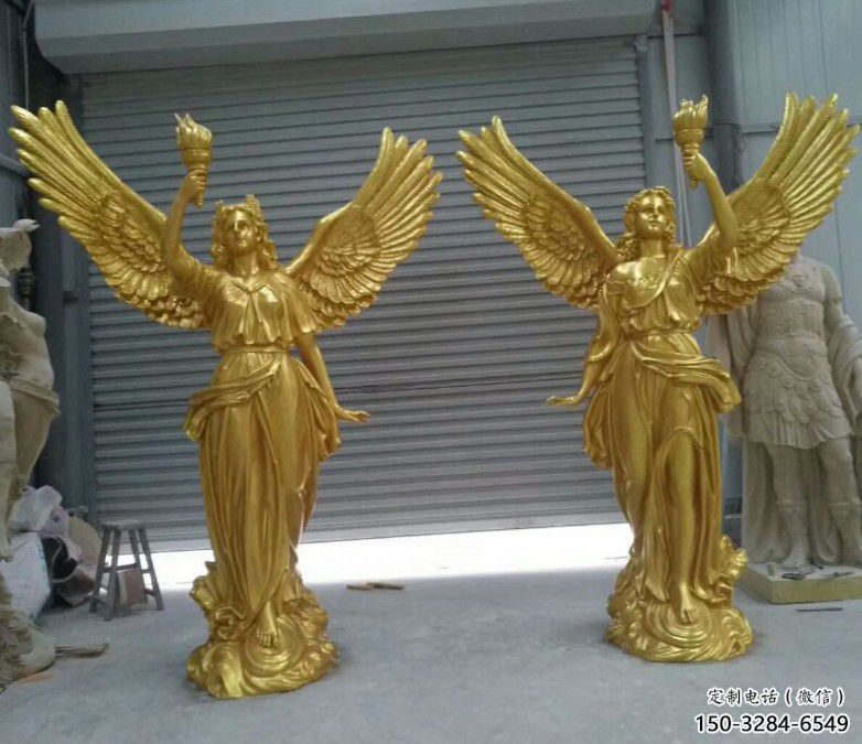 廣場天使雕塑 抽象景觀小品 烤漆卡通雕塑