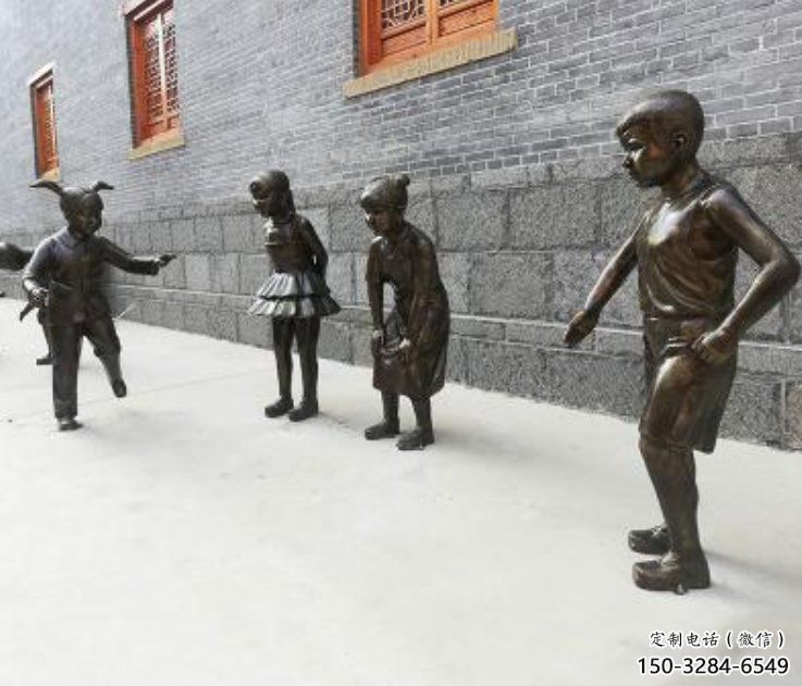 大門(mén)口小孩子雕塑 發(fā)光公園兒童雕塑 仿真童趣雕塑