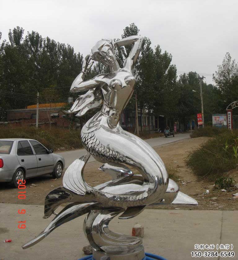 美人魚雕塑 景觀美陳卡通雕塑 噴漆動(dòng)漫雕塑