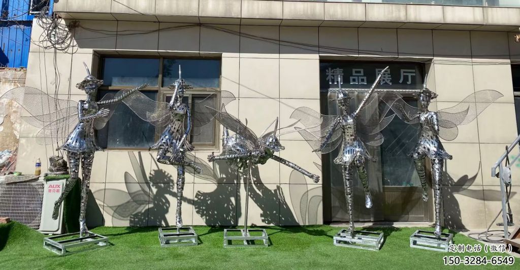 花仙子精靈雕塑,鏤空工藝制作,抽象卡通擺件 花仙子精靈雕塑,鏤空工藝制作,抽象卡通擺件