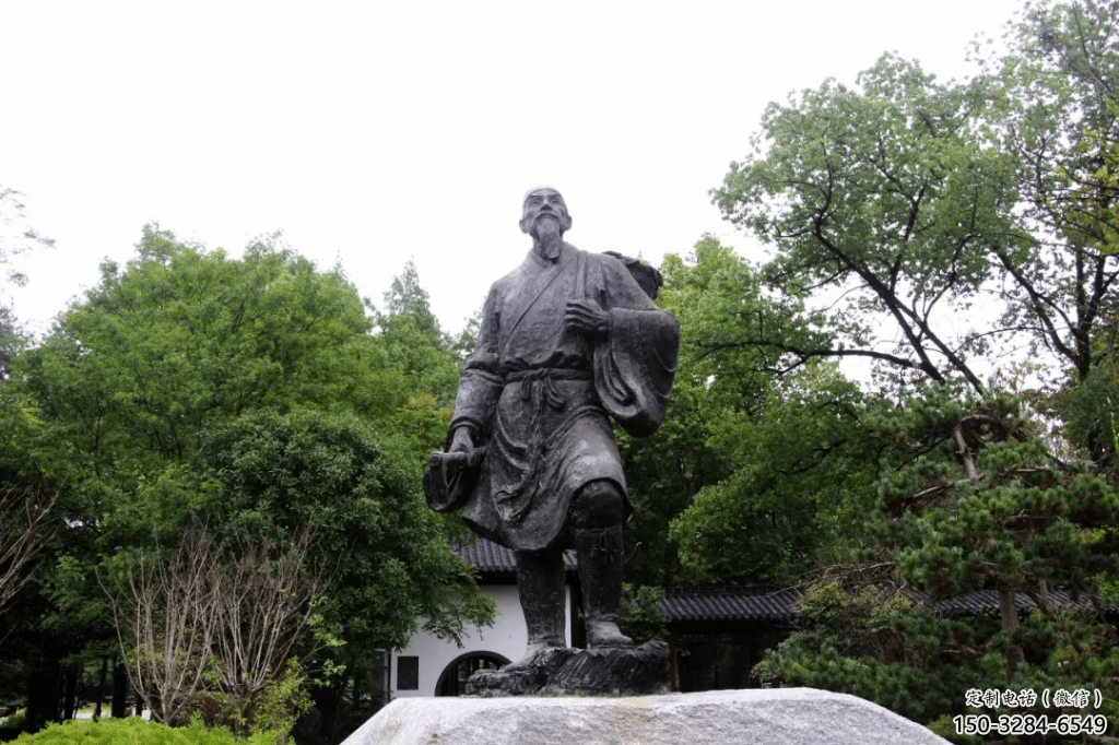 公園李時珍雕塑 戶外景觀人物雕塑 抽象名醫雕塑