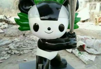 戶外福娃雕塑 噴漆景觀體育雕塑 彩繪奧運(yùn)雕塑