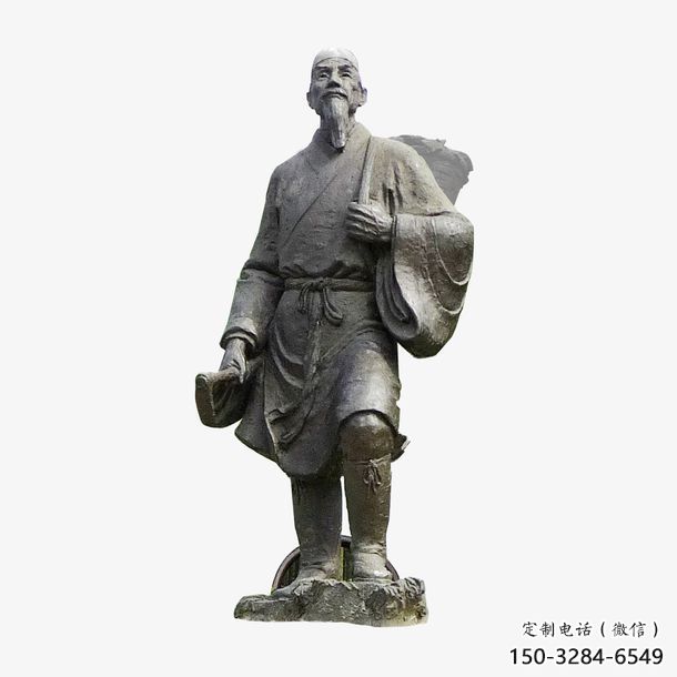 景觀場李時珍雕塑 景觀古代雕塑 仿真名醫雕塑