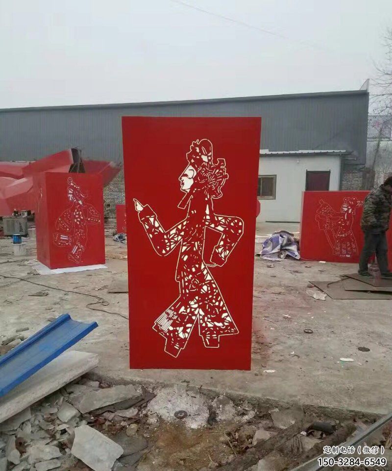 別墅區皮影雕塑 仿真傳統雕塑 大型雕塑 別墅區皮影雕塑 仿真傳統雕塑 大型雕塑