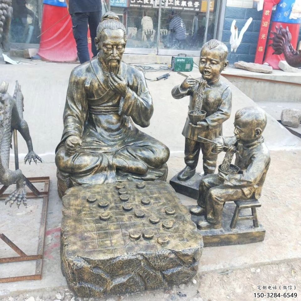 彩繪下象棋雕塑 現(xiàn)代雕塑 公園民俗雕塑 彩繪下象棋雕塑 現(xiàn)代雕塑 公園民俗雕塑
