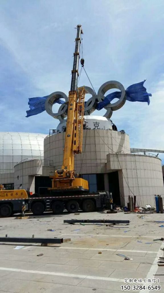運動場建筑雕塑,不銹鋼五環雕塑,抽象建筑 運動場建筑雕塑,不銹鋼五環雕塑,抽象建筑