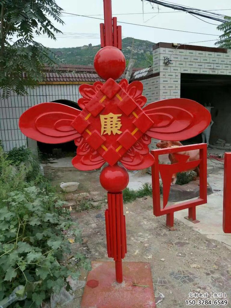 城市中國結雕塑廠家,烤漆工藝制作,民俗文化標識 城市中國結雕塑廠家,烤漆工藝制作,民俗文化標識