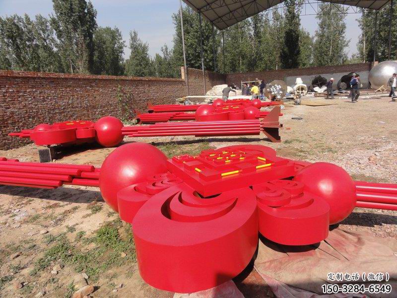 公園中國結雕塑廠家,烤漆工藝制作,民俗文化標識 公園中國結雕塑廠家,烤漆工藝制作,民俗文化標識