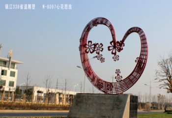 愛心雕塑 烤漆大型雕塑 歐式雕塑