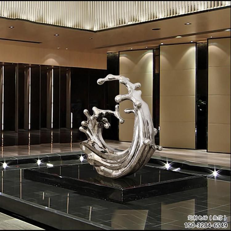 房地產浪花雕塑 現代海浪雕塑 幾何波浪雕塑 房地產浪花雕塑 現代海浪雕塑 幾何波浪雕塑